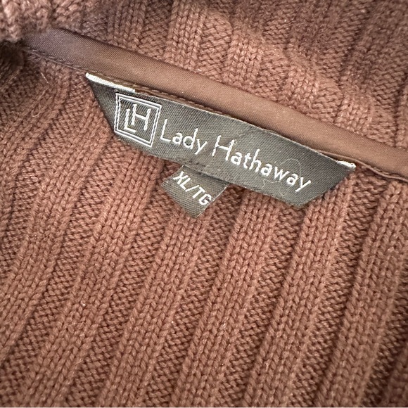 VINTAGE STYLE CHOCOLATE SUEDE LEATHER KNIT BLAZER JACKET OVERSIZED RELAXED M-XL - Picture 11 of 12